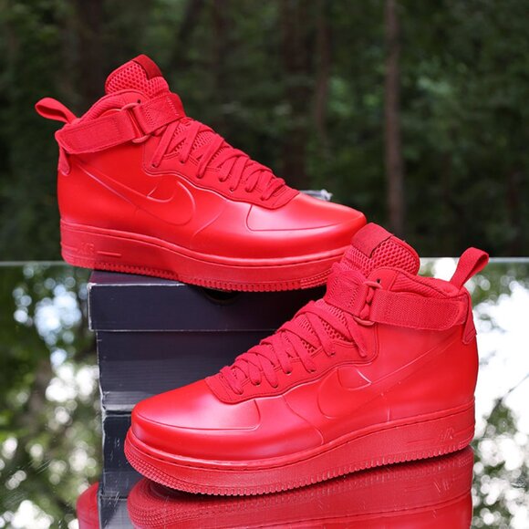 Nike Air Force 1 High Foamposite Red - Picture 1 of 15